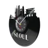 Seoul Architecture Wall Decor Home Decorative Wall Clock Handmade Seoul Vinyl Record Wall Clock South Korea Seoul Travel Gift 2