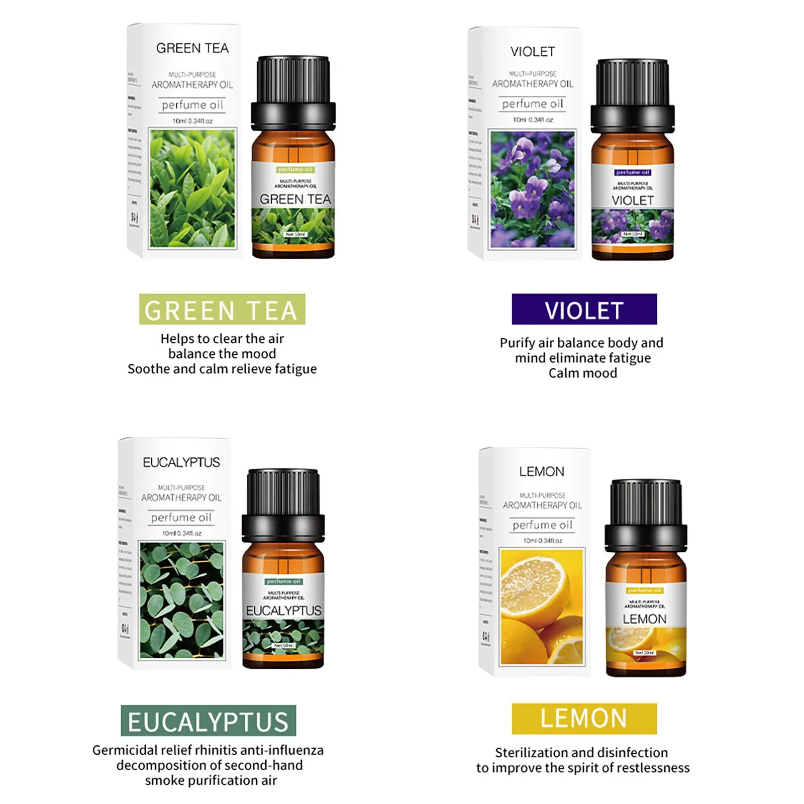 10ml Water-Soluble Aromatherapy Oil 19 Kinds of Scents Cozy Home Atmosphere Suitable for Humidifiers Flameless Diffusers home fragrance products