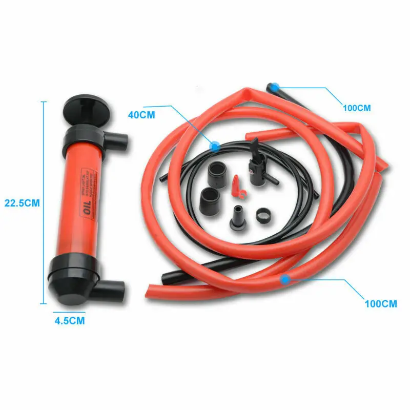 

New Hand Syphon Pump Oil Fuel Petrol Diesel Water Air Siphon Transfer Set