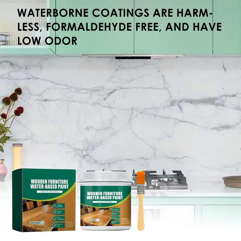 Wood Paint For Furniture 100g Water-Based Cabinet Paint Home Decor Easy To Apply And Durable For Wood Surface Renovation