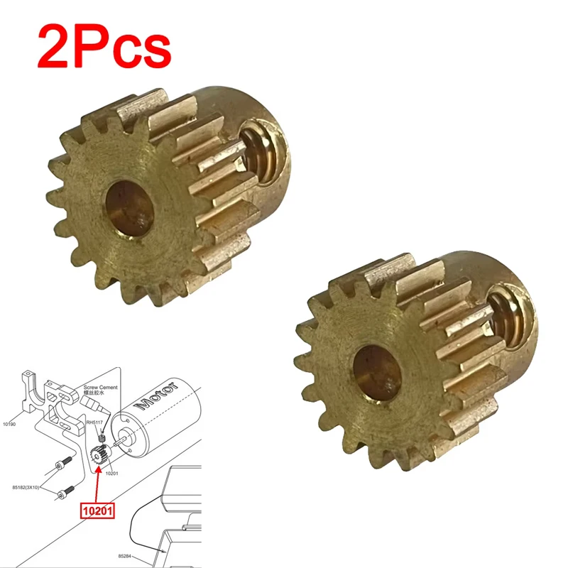 2pcs VRX 10201 모터 기어 17T Pcs1/10 스케일 4WD Rc 모델 자동차 부품 어린이를위한 장난감 성인, VRX 레이싱 용
