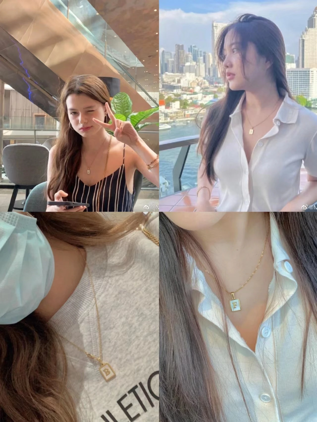 Pink Theory Freenbecky Same Necklace Letter Titanium Steel Shell Lovers Valentine's Day Gift Pendant