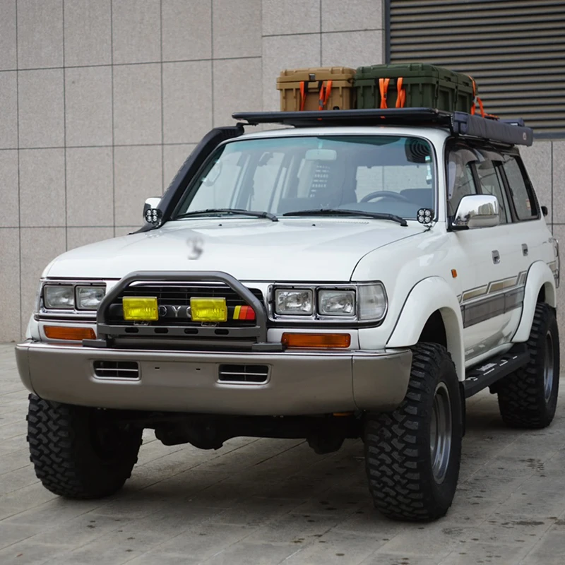Front Bumper Light Frame For Toyota LC80 Land Cruiser Bumper Spotlight Bracket Land Cruiser FJ80 Front Bar Accessories