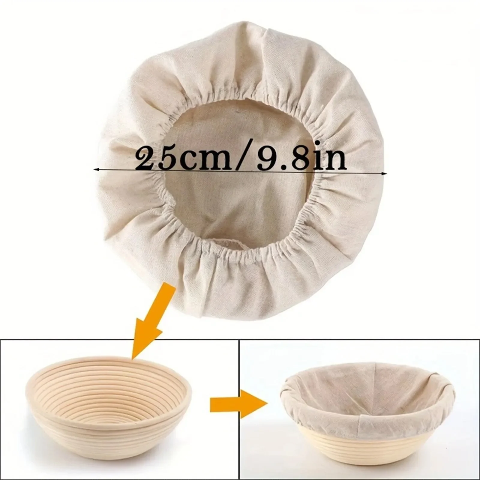 6 Pack 9 Inch Round Bread Proofing Ba_sket Cloth Liner Sourd_ough Banneton Proofing Bas_kets Small Dining Table Set For 4 Teal