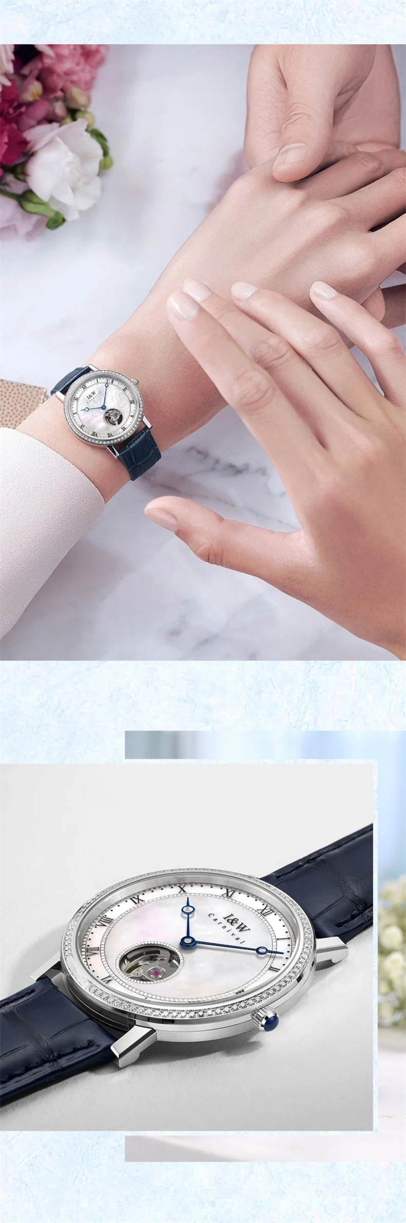 Orologio meccanico ultra sottile Carnival Brand IW Series da uomo con cinturino in pelle, movimento MIYOTA, tourbillon, orologio da uomo di lusso_voghion.com