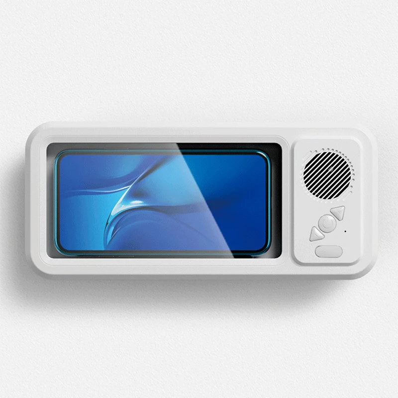 Funda de smartphone impermeable para baño con Altavoz Bluetooth, soporte de pared para teléfono, soporte antivaho para ducha, baño, cocina » Funda de smartphone impermeable para baño