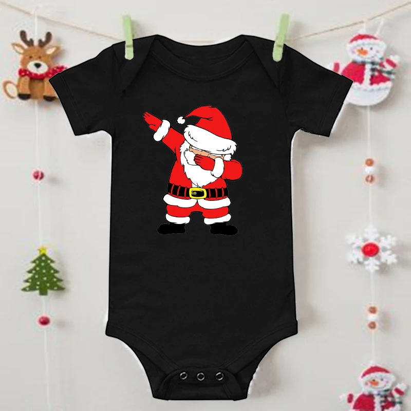 thumbnail image 5 of Camisetas con estampado de Papá Noel para Navidad, ropa a juego para la familia, para madre, padre e hijos, mameluco para bebé, atuendo de fiesta, camisetas de aspecto familiar, 5 of 5