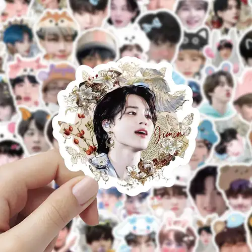 100pcs Korean Idol Cute Big Head Stickers Waterproof DIY Account Stickers Cute Cartoon Idol Sticker Fans Collection Gift - Image 3