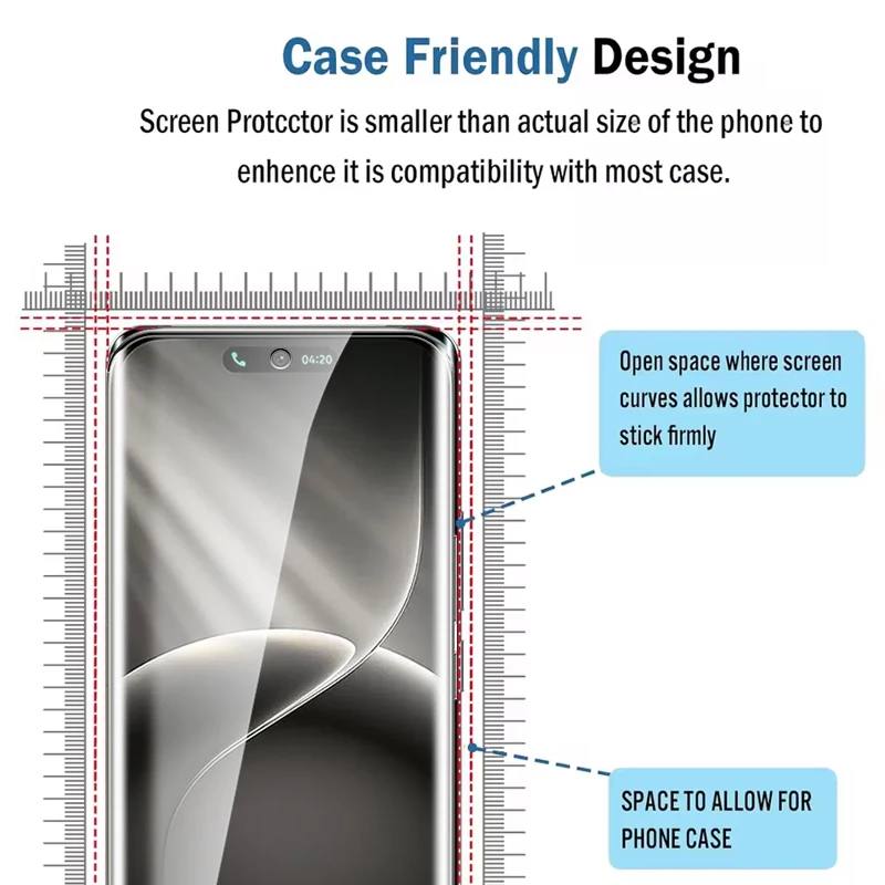 Premium 2PCS 10D Curved Tempered Glass Screen Protector - 6.78 Durable Case