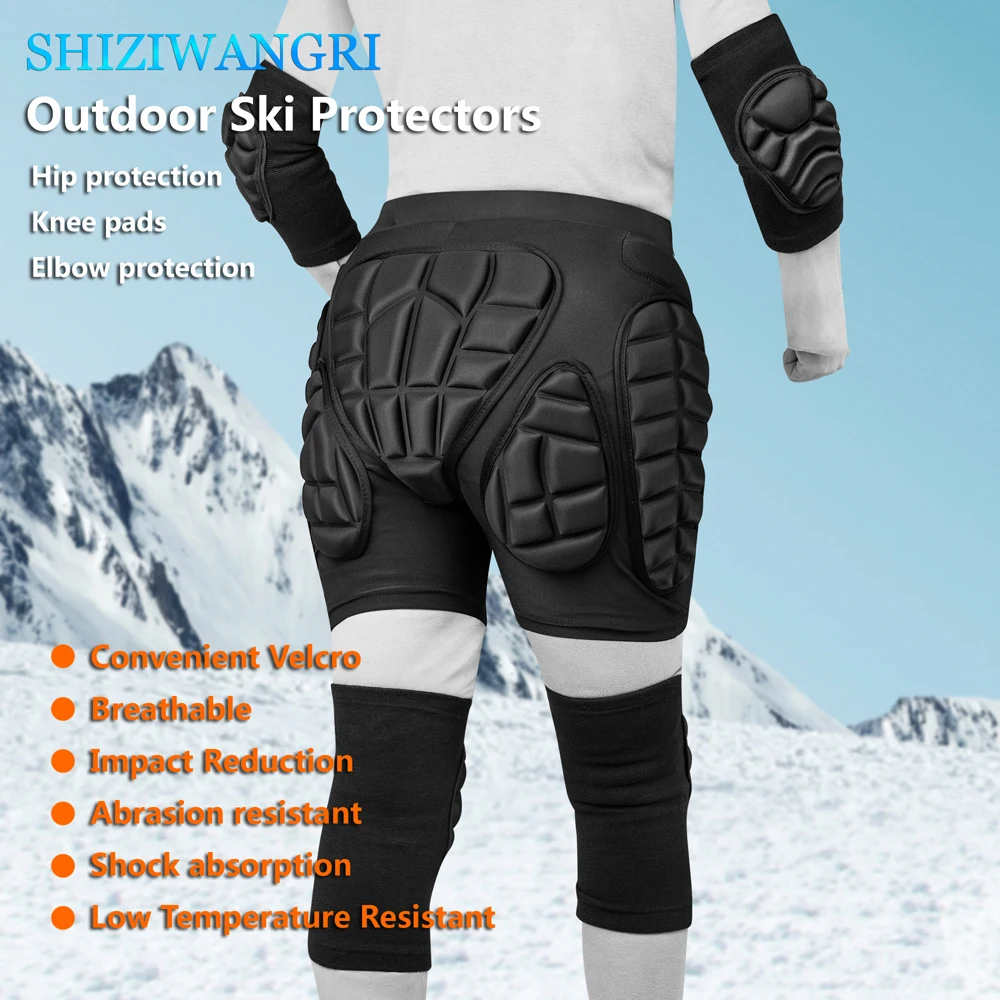 Ski Shorts Skating Hip Protector Skiing Snowboard Shorts Protective Gear Sport MTB Cycling Motocross Hip Knee Elbow Paddeds