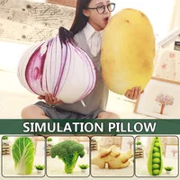 Creative Simulation Vegetable Pillow Cushion Vegetable Plush Dolls Ginger Potato Broccoli Cabbage Pea Pepper Cushion 2
