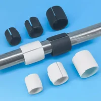 8Pcs Chair Leg Pad Non-slip U Shaped Pipe Clamp 4mm~32mm Table Floor Protector Round Pipes Furniture Feet Caps Black White 6