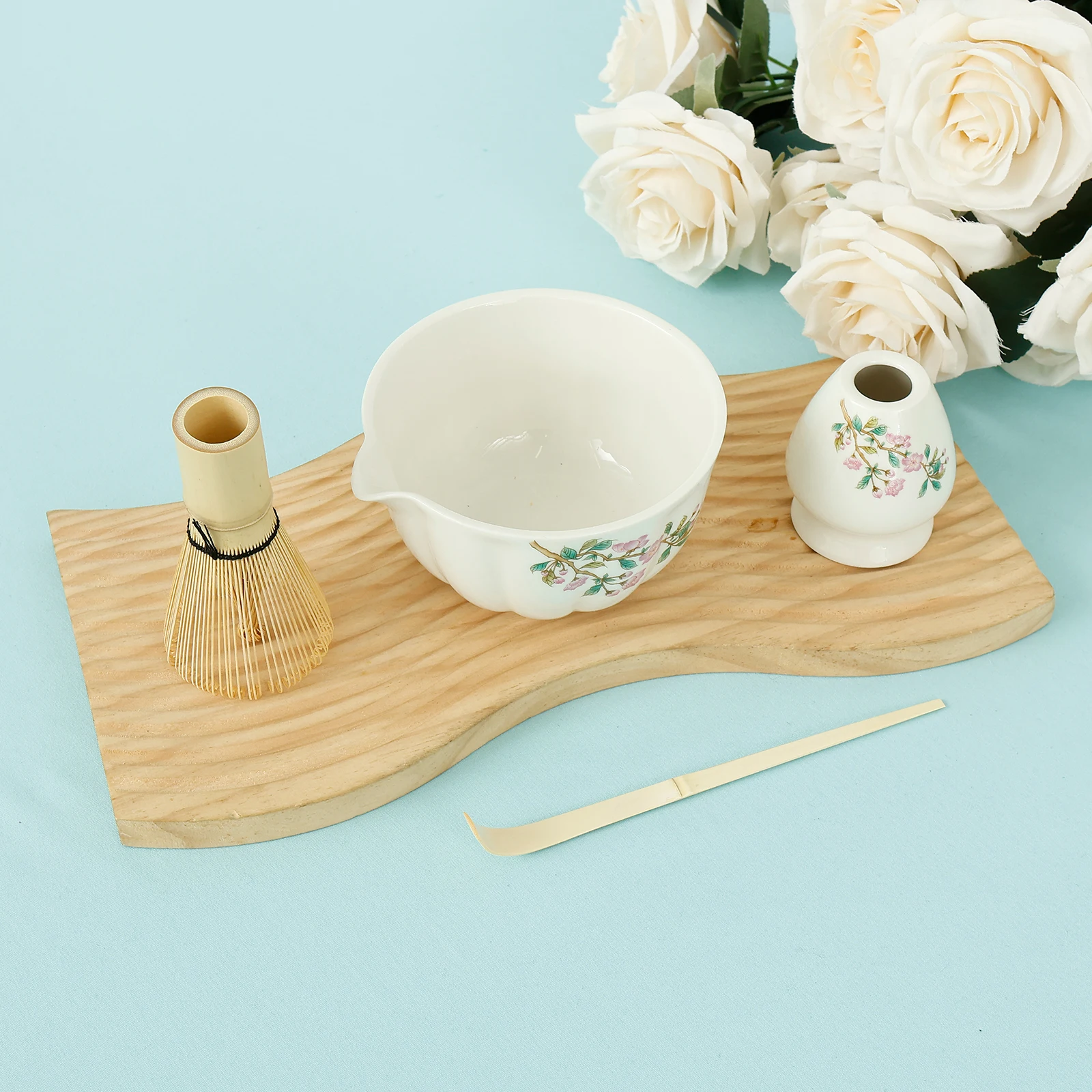 Premium Matcha Tea Set with Bowl and Whisk - طقم ش...