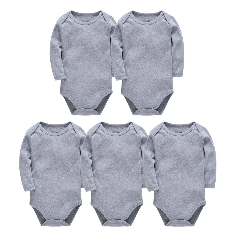 0-24 Months Baby Boy Clothes Cotton Long Sleeve White Black Plain Design Body Bebe Rompers Autumn Junpsuit - Image 4