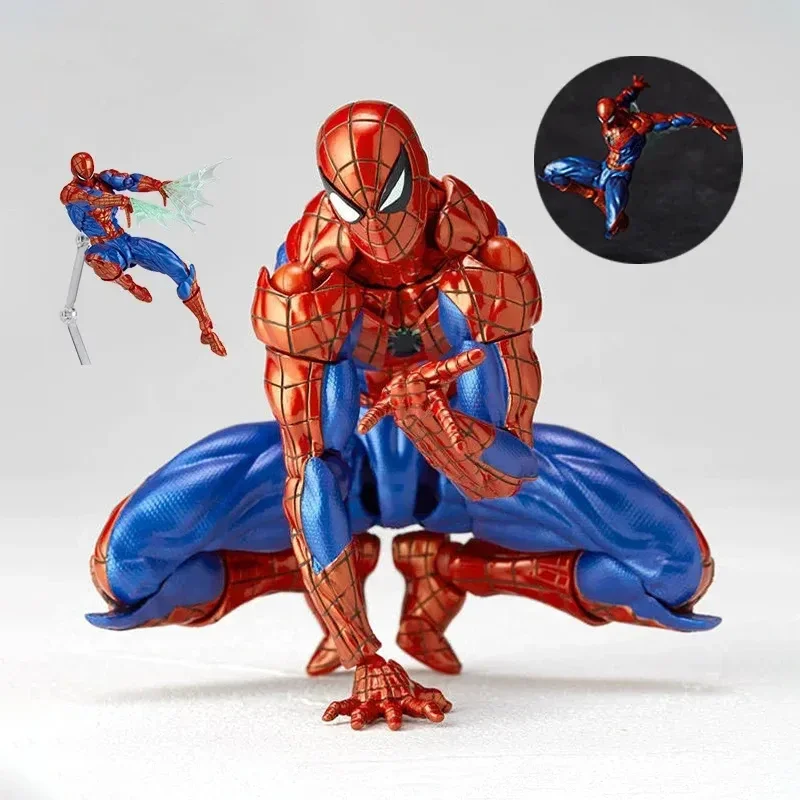 16Cm Kaiyodo Spider-Man 2.0 Revoltech Incredibile Yamaguchi Mk4 Peter Parker Anime Action Collection Figure Modello Giocattoli Regalo