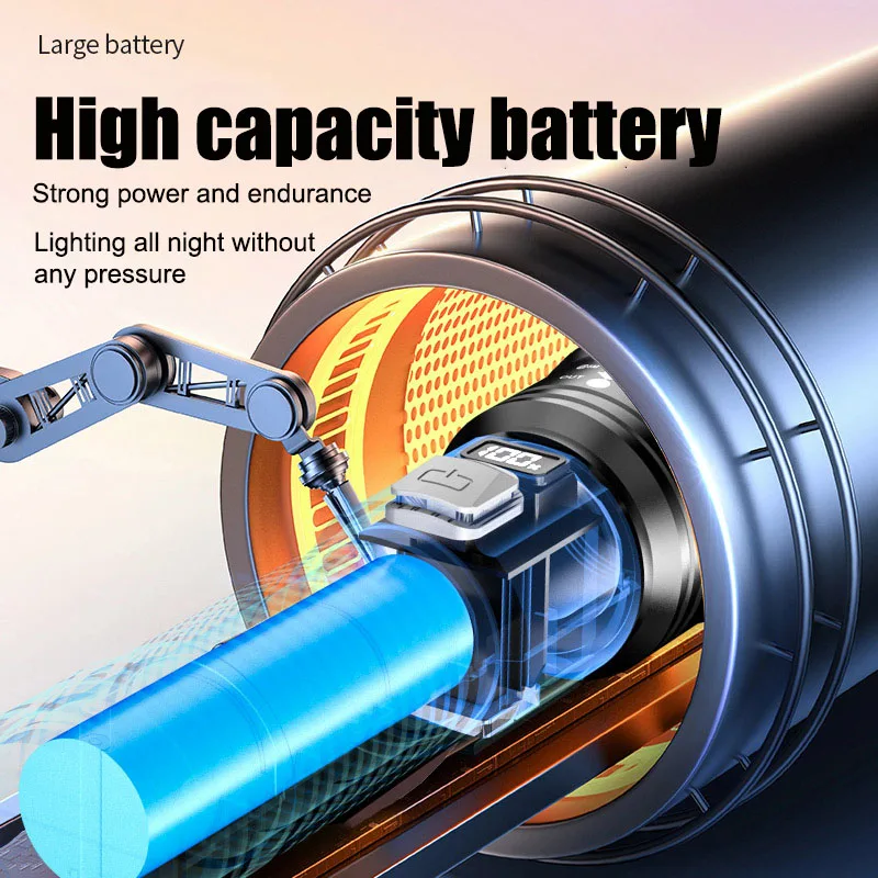 High Strong Power Led Flashlights Tactical Flash Light Torch Ultra Bright Lamp USB Charging Camping Fishing Defensa Zoom Lantern