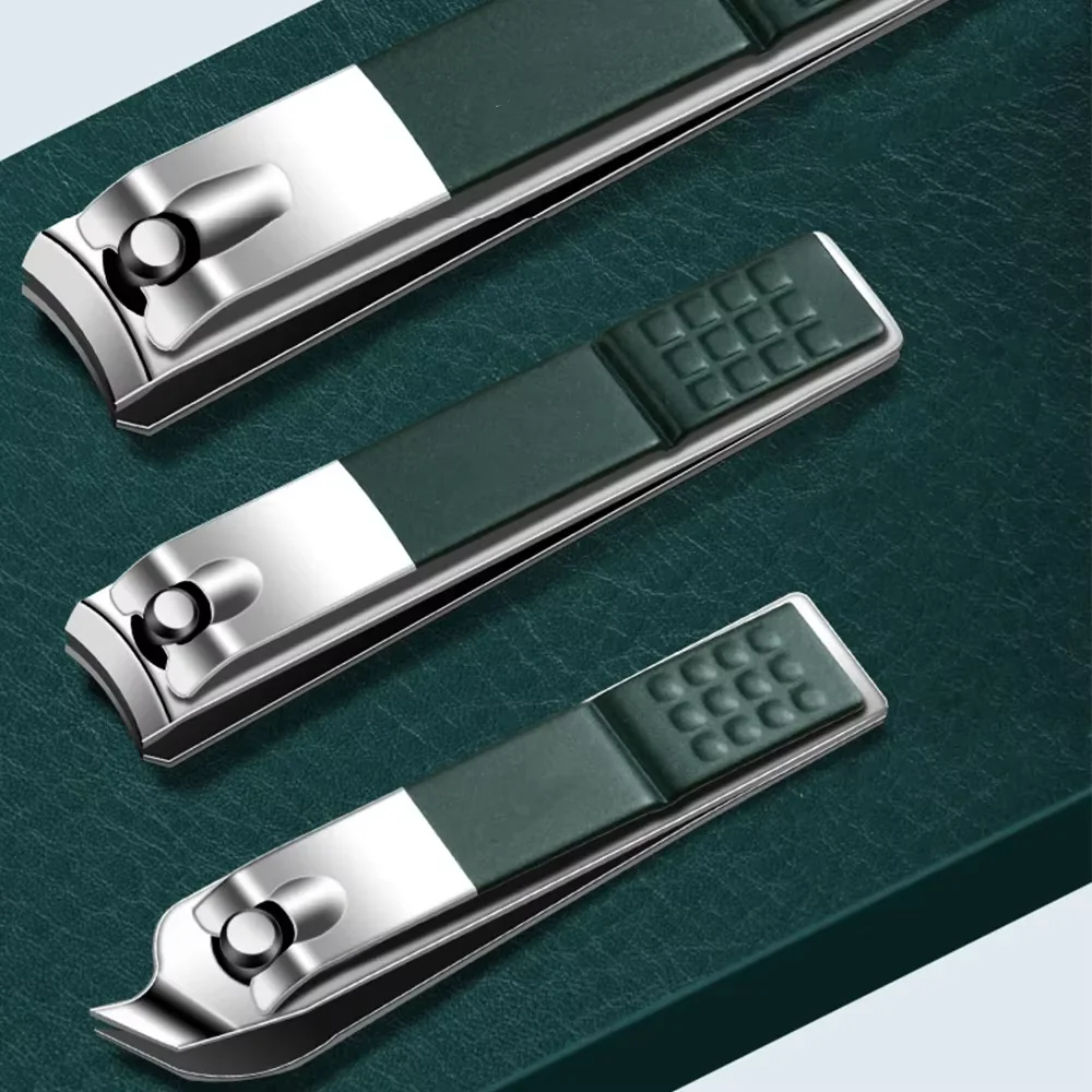 Nail Clipper Set Stainless Steel Grooming Tools Set With Portable Case Manicure Art Tool Green Nails Cut