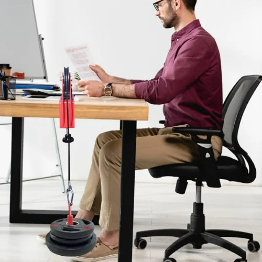 Arm Wrestling Training Pulley System Professional, Forearm Workout Table Equipment, Wrist Exerciser Cable Machine with Rope Hand