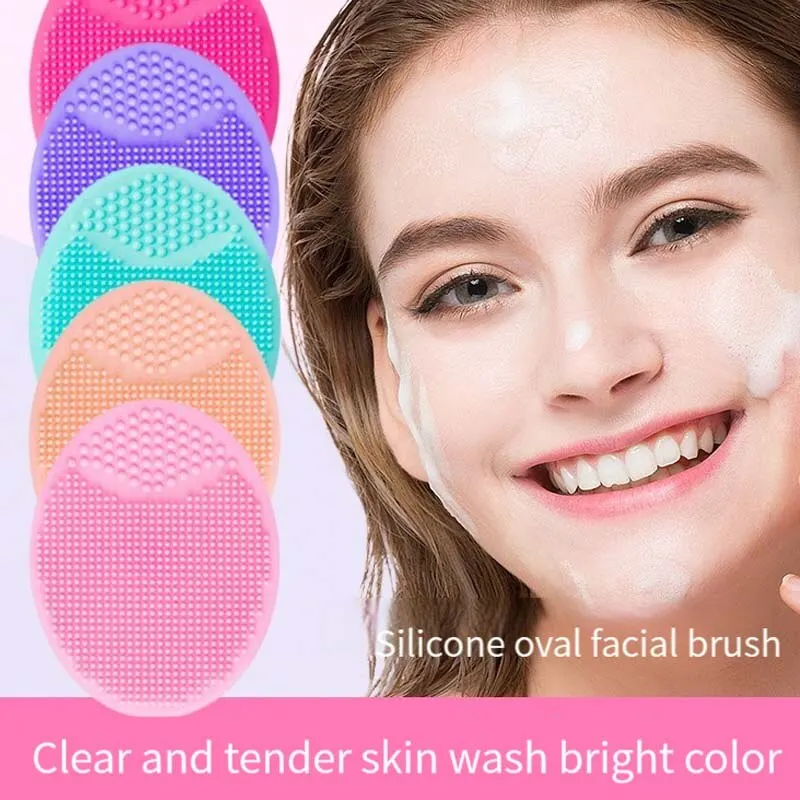 Silicone Face Wash Brush Clean Pores Baby Shampoo Brush Baby Bath Brush