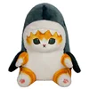 11CM Cute Kawaii Pendant Keychain Cloth Plush Doll Little Shark Cat Soft Toys Room Car Bag Decoration Key Rings Birthday Gift 6