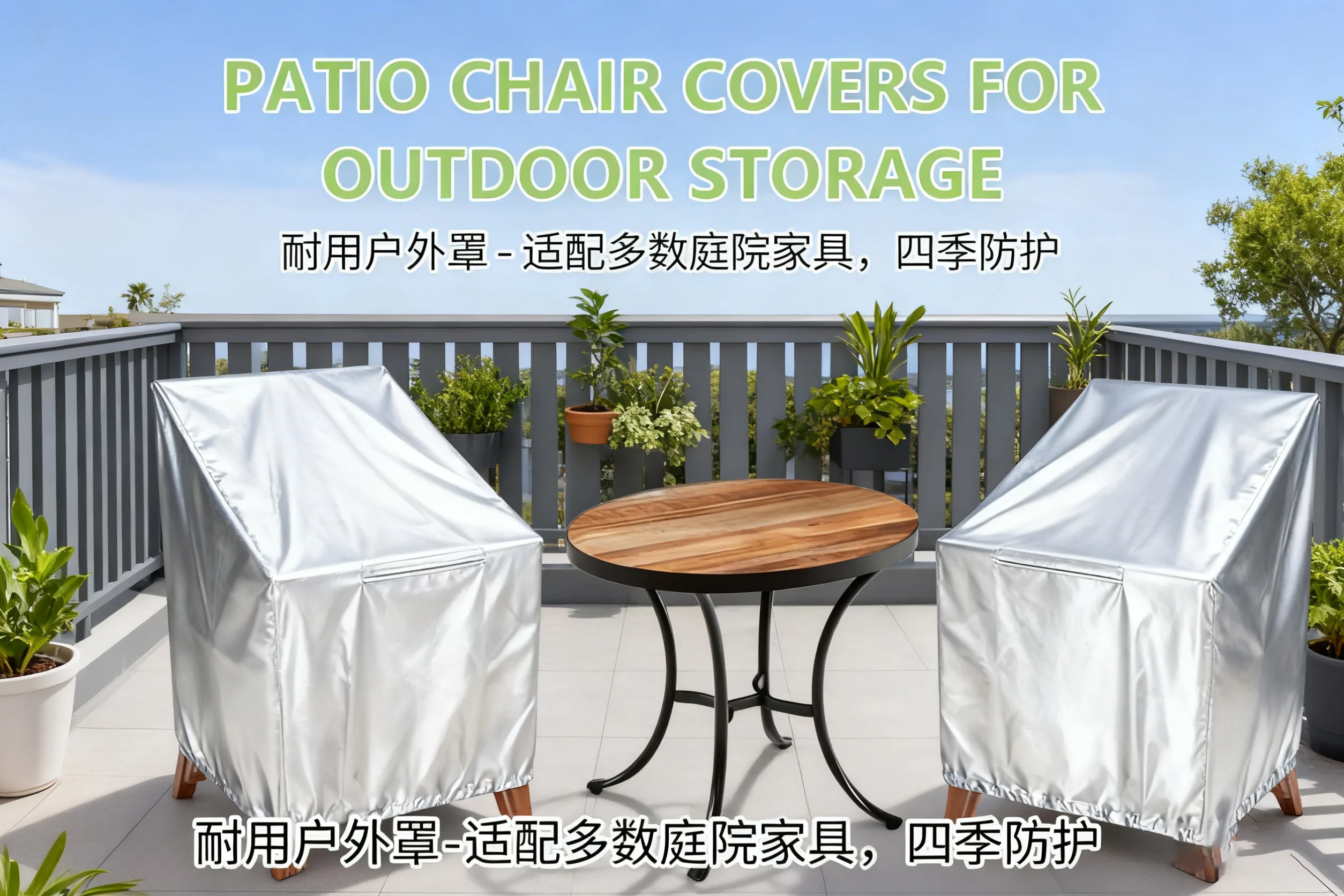 Waterproof Stackable High-Back Dining Chair Protectors
