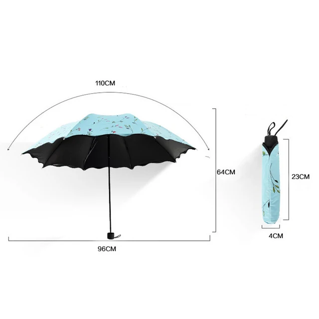 Nők Virágok Paraguas Lány Napskén Napzók Parasol Hordozható Utazás Sombrilla Eső Esernyő Divat Színváltó Esernyők - Image 6