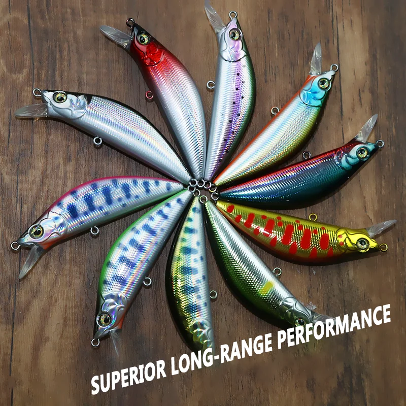 1Pcs Japanese Trembling sinking Minnow Fishing Bait 4.7g 8.2g High Quality Hard Lure Wobbler Bass Perch Pike The Stream Trout