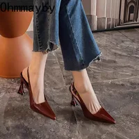 Sandales pointues à talons hauts pour femmes, chaussures de strip-teaseuse élégantes pour dames, mode de créateur de luxe, été 3