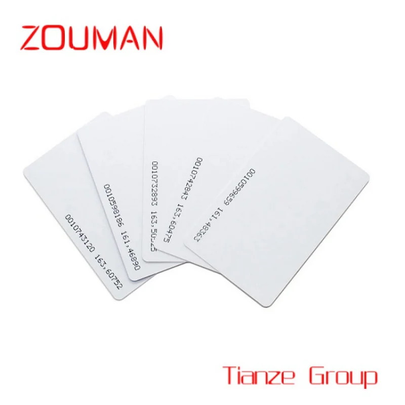 Custom , Low Frequency Card 125khz Door Access Control Blank White RFID Card rfid key card