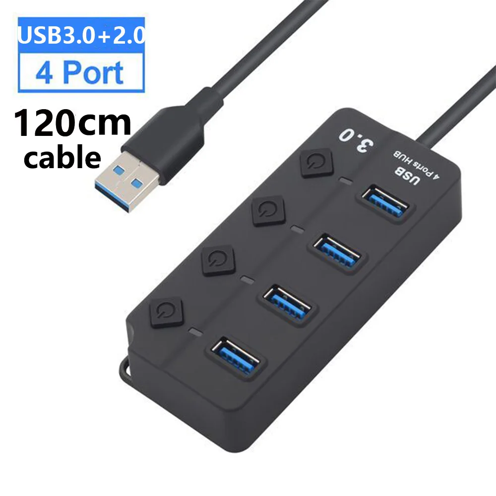 USB Hub 3.0 Multiprise USB High Speed Splitter 7 Port thumbnail 2
