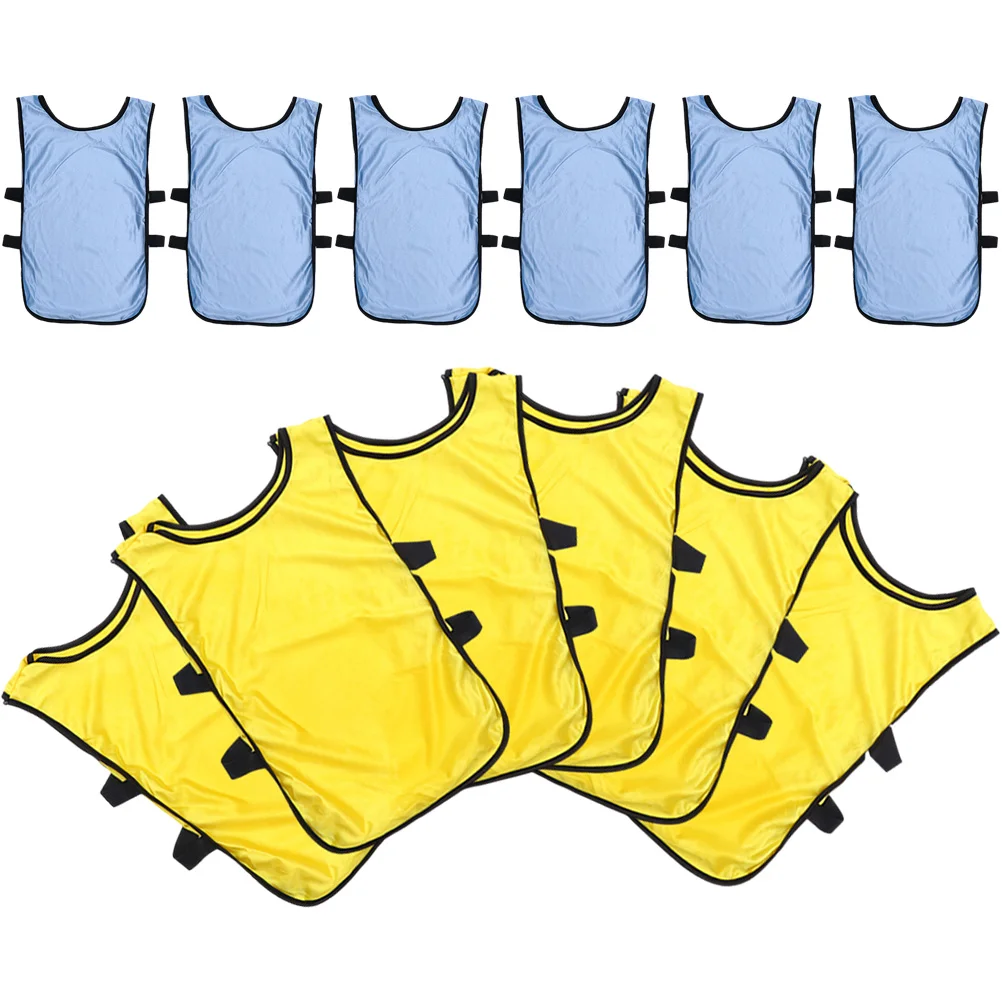 12 Pcs Footba Reusable Soccer Pinnies Football Pennies Sports Youth Polyester Vests Training Portable Child