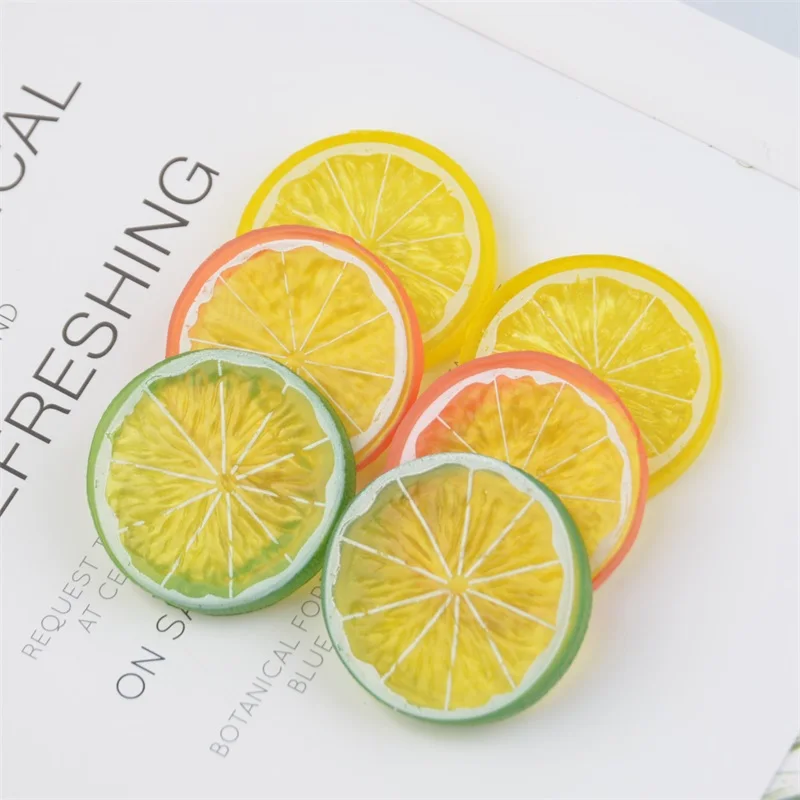 30Pcs Mini Simulation Lemon Slices Super Small Apples Foam Plastic Fake Artificial Fruit Model Party Kitchen Wedding Decoration artificial fruits and vegetables