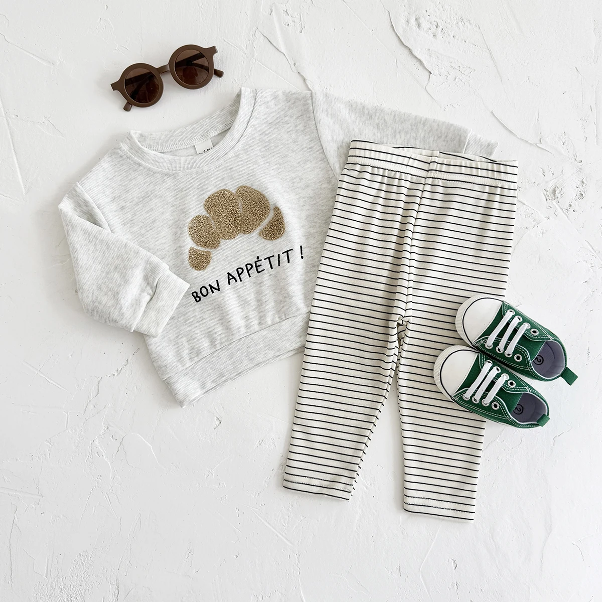 New Baby Suits Cartoon Clothing Boy Infant Sets Long-Sleeve Bread/Biscuits Sweatshirts Top Pants Autumn Winter Toddler Outfits 5