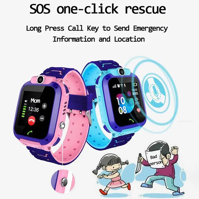 Kids Smart Watch 2022 New SOS Smartwatch For Children Sim Card LBS Location Photo Waterproof Gift For Boys and Girls IOS Android 2