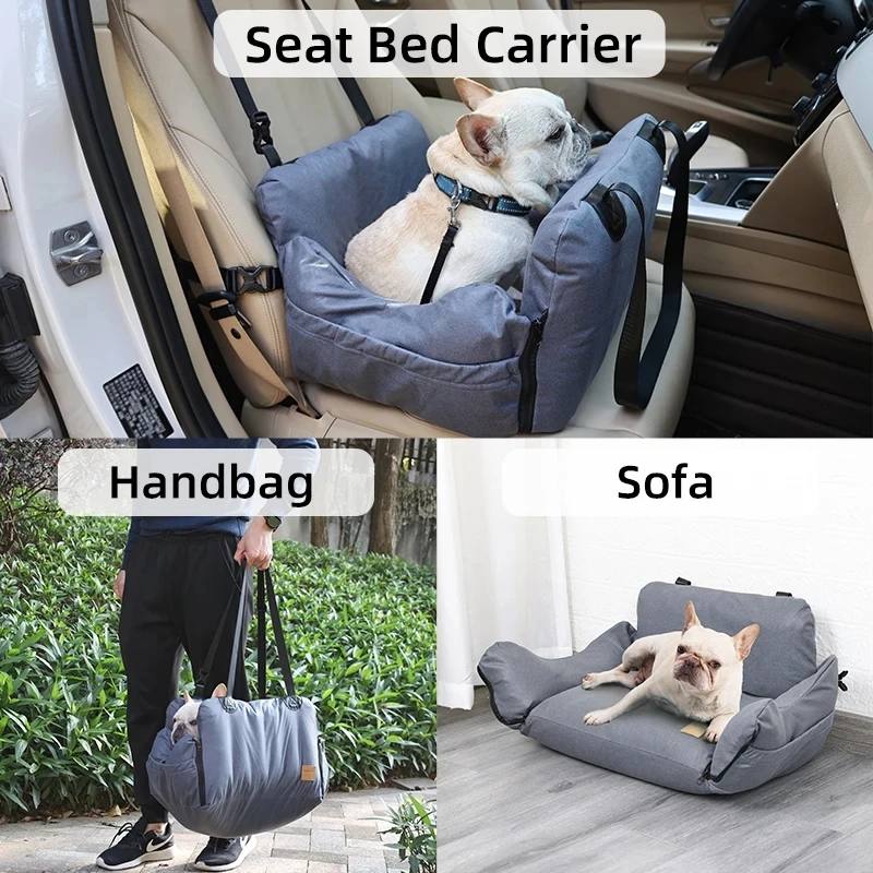 

Multifunctional Pet Car Seat with Inflatable Bag Washable Dog Carrier Bag for Car Pet Car Bed Dog Travel Safety Carseat