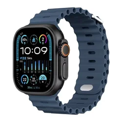Ocean Silicone Watch Strap - Premium Durable Design for Comfort and Style (Deep blue)