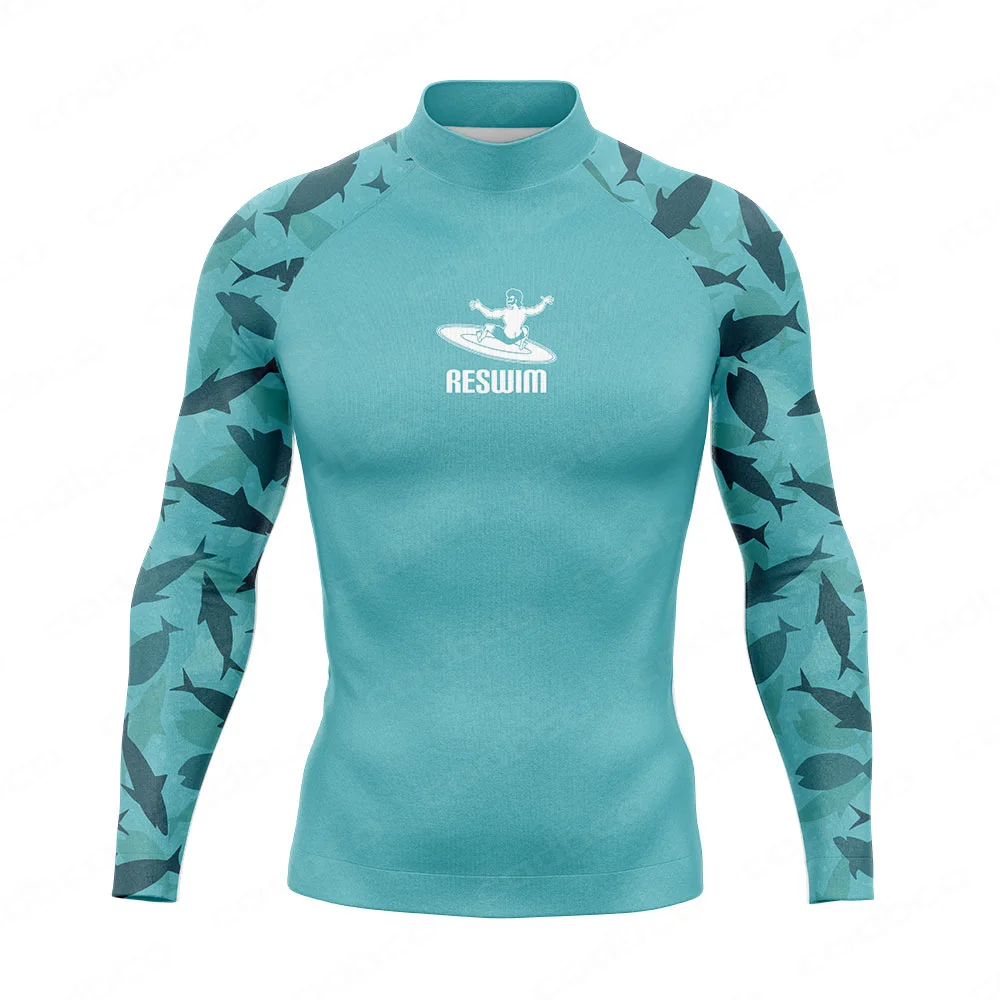 Diving Suit Men's Rash Guards Long Sleeve T-shirt Surfing Swimming Tight Gym Clothes