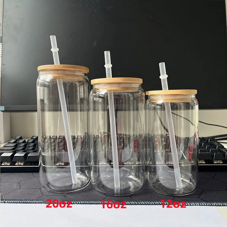 뚜껑과 빨대가 달린 맞춤형 유리 컵, 모양 유리 컵, 마시는 안경, 아이스 커피 안경 컵, 개성 텀블러 유리