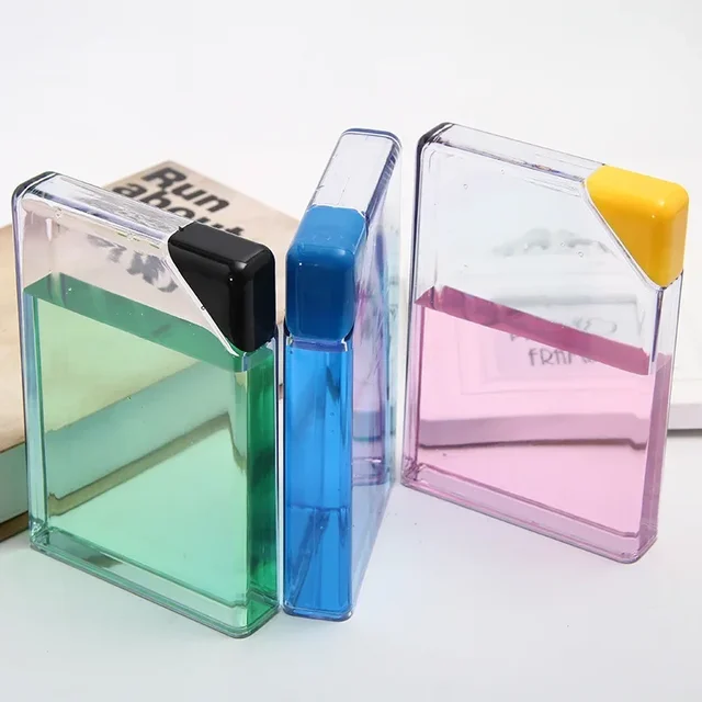 Portable Paper Cup Water Bottle Clear Book Paper Pad Water Bottles Notebook Drinks Bottle Outdoor Travle Water Bottle 3