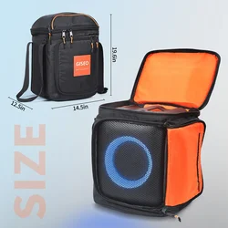 Large Capacity Portable Speaker Carrying Case with Adjustable Storage (A)