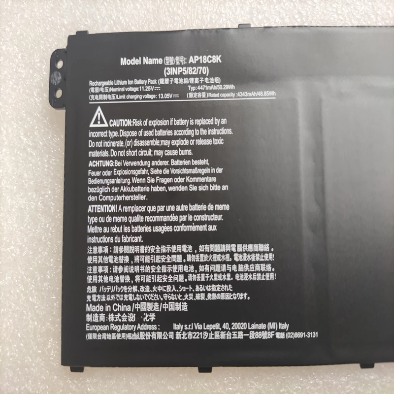 Bateria para Acer Chromebook Ap18c8k Sp314 54n Cp7132w Aspire A514 44 52g g 56 Travelmate p2 Tmp215 B118 Swift Sf314 57g 58g - Imagem 5