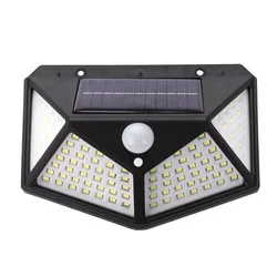 Solar - Powered LED Motion Sensor Outdoor Wall Light - Waterproof Garden Decor Lamp (100 LED)