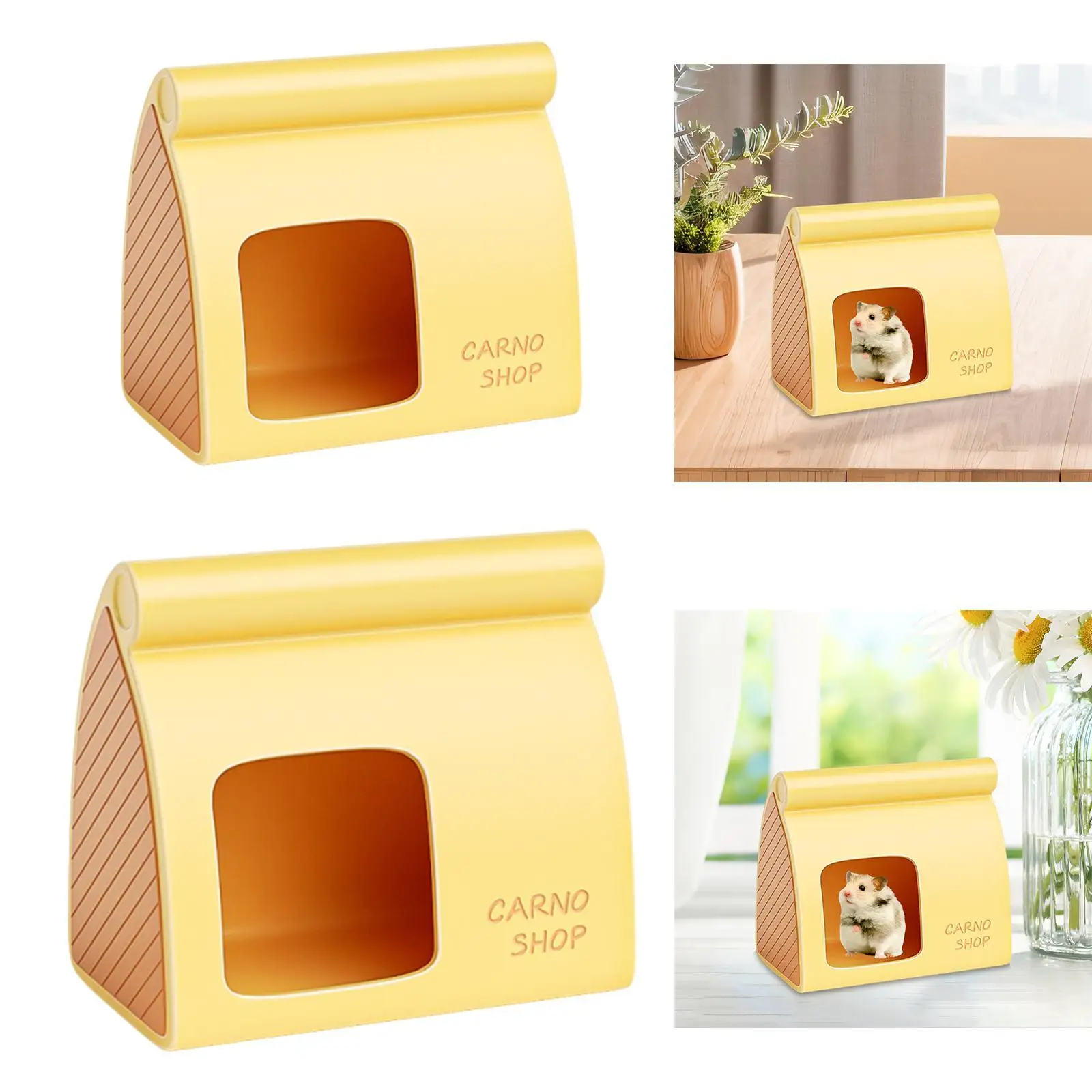 Hamster Habitat Hideout Cute Ceramic Hamster House for Small Pets Chinchilla