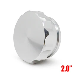 Aluminum Weld Bung and Cap for Fuel, Oil, Water, and Coolant Systems (2 inch silver)