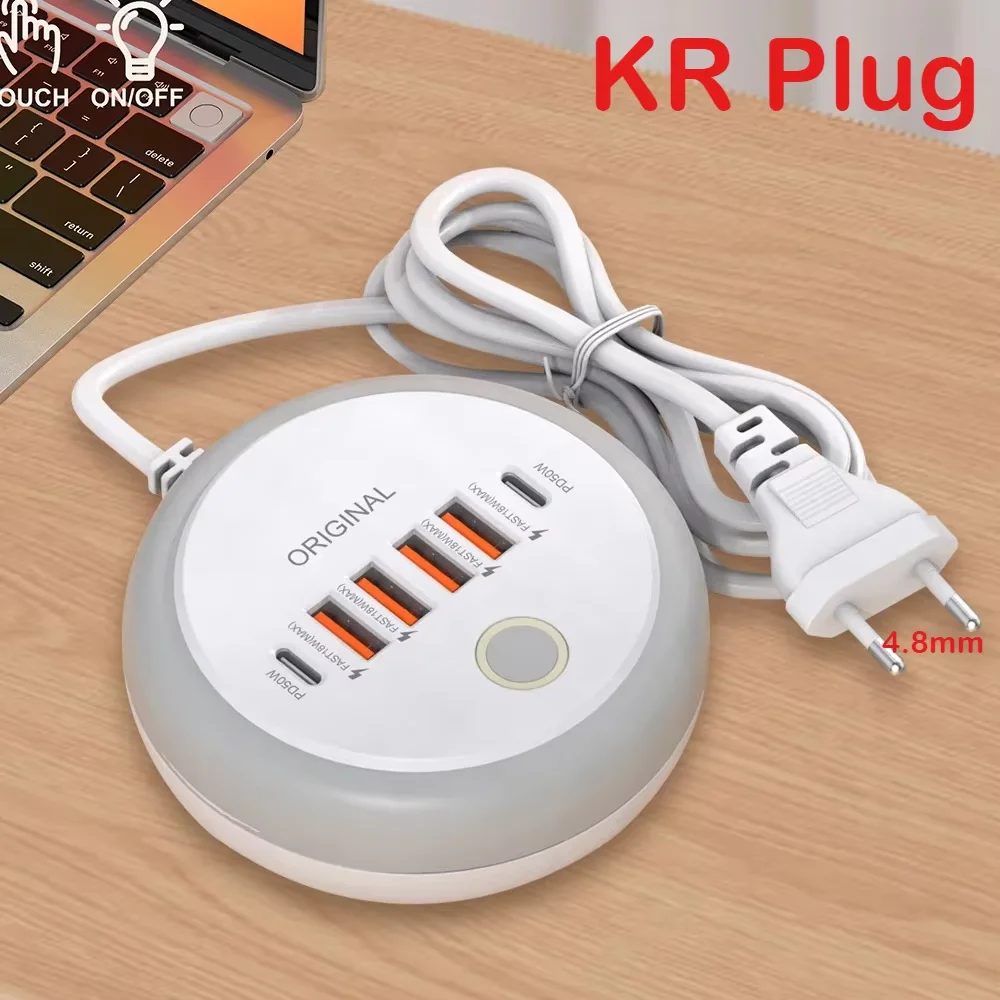 50 واط شاحن USB متعدد المنافذ قطاع الطاقة المقبس شحن سريع شاحن السفر آيفون سامسونج Xiaomi شحن سريع محول الهاتف