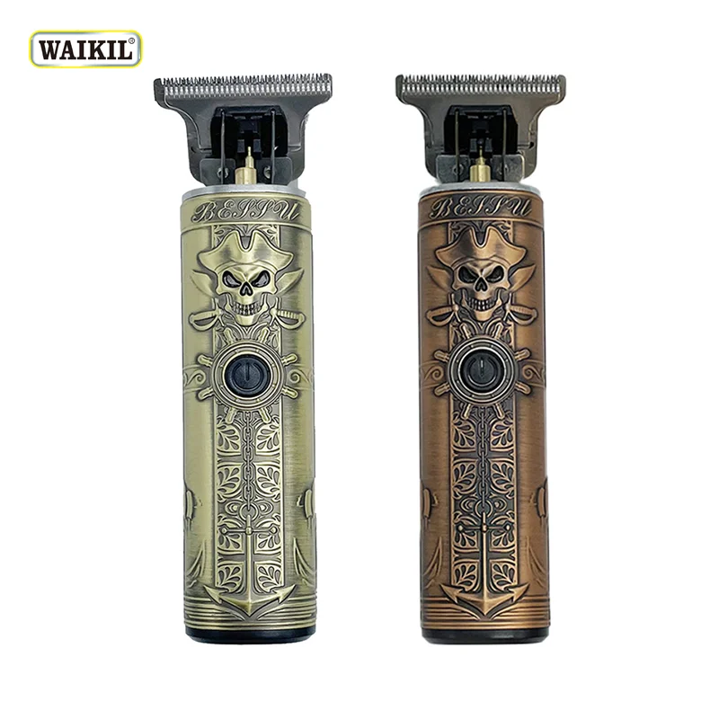 WAIKIL professional retro men's electric hair clipper multifunctional oil head USB charging sculpting scissors Hair trimmer 6