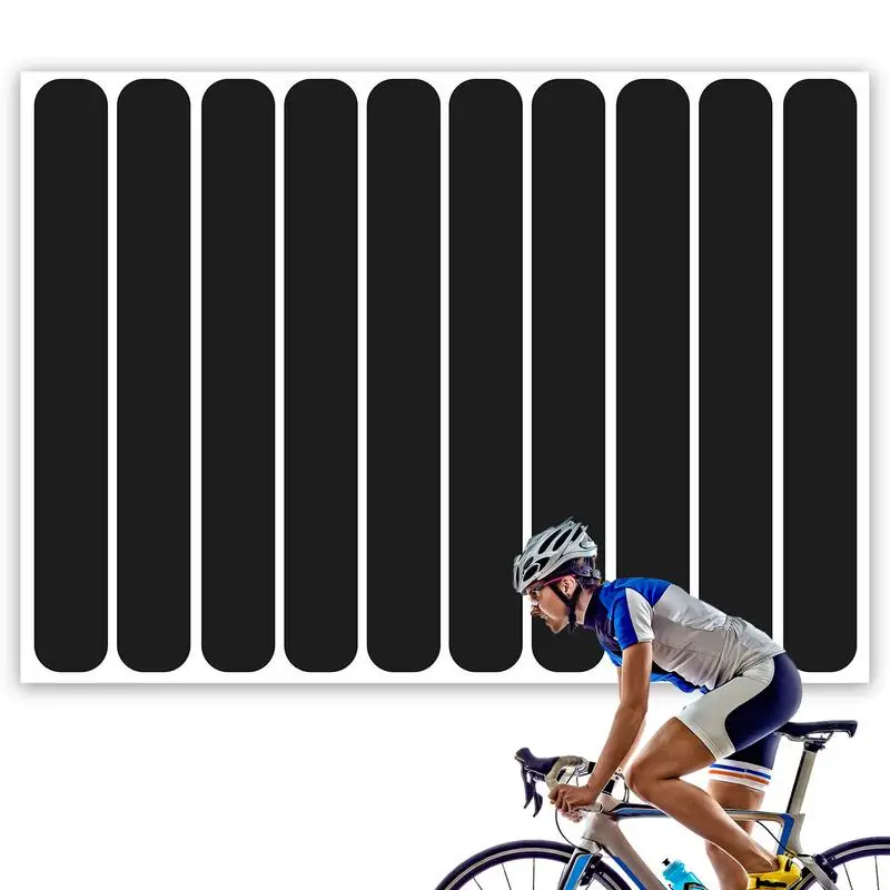 

Bicycle Helmet Black Night Invisible Reflective Tape Sticker For Bike Car White Cover Repair Scratches PVC single5.35x0.31inches