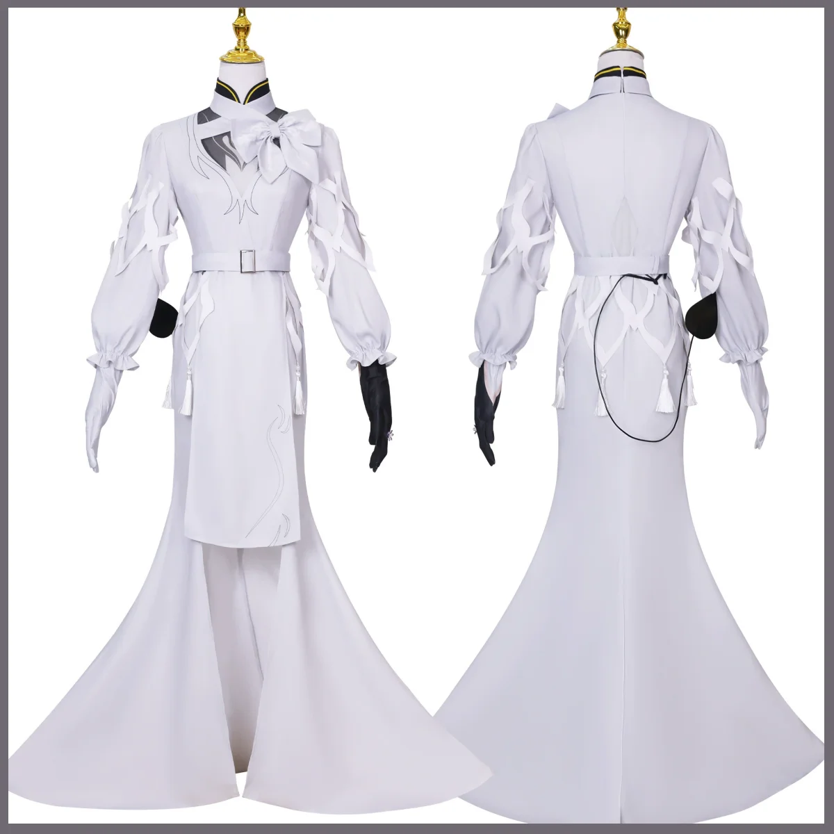 Fantasy White Dress Hat Cosplay Costume