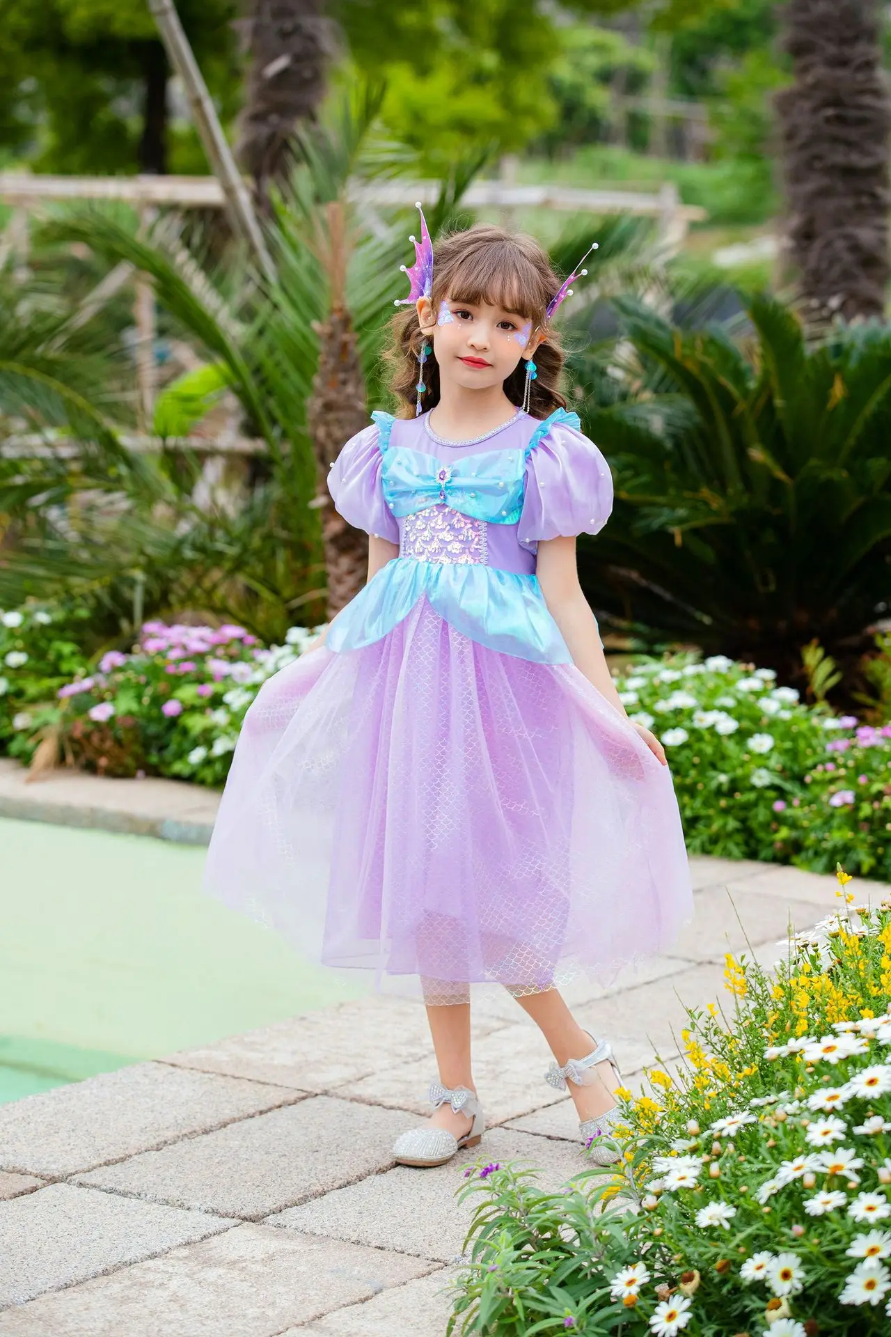 Crianças cosplay pequena sereia fantasia vestir-se roupa crianças halloween  princesa traje meninas roupas para carnaval vestido de fadas - AliExpress