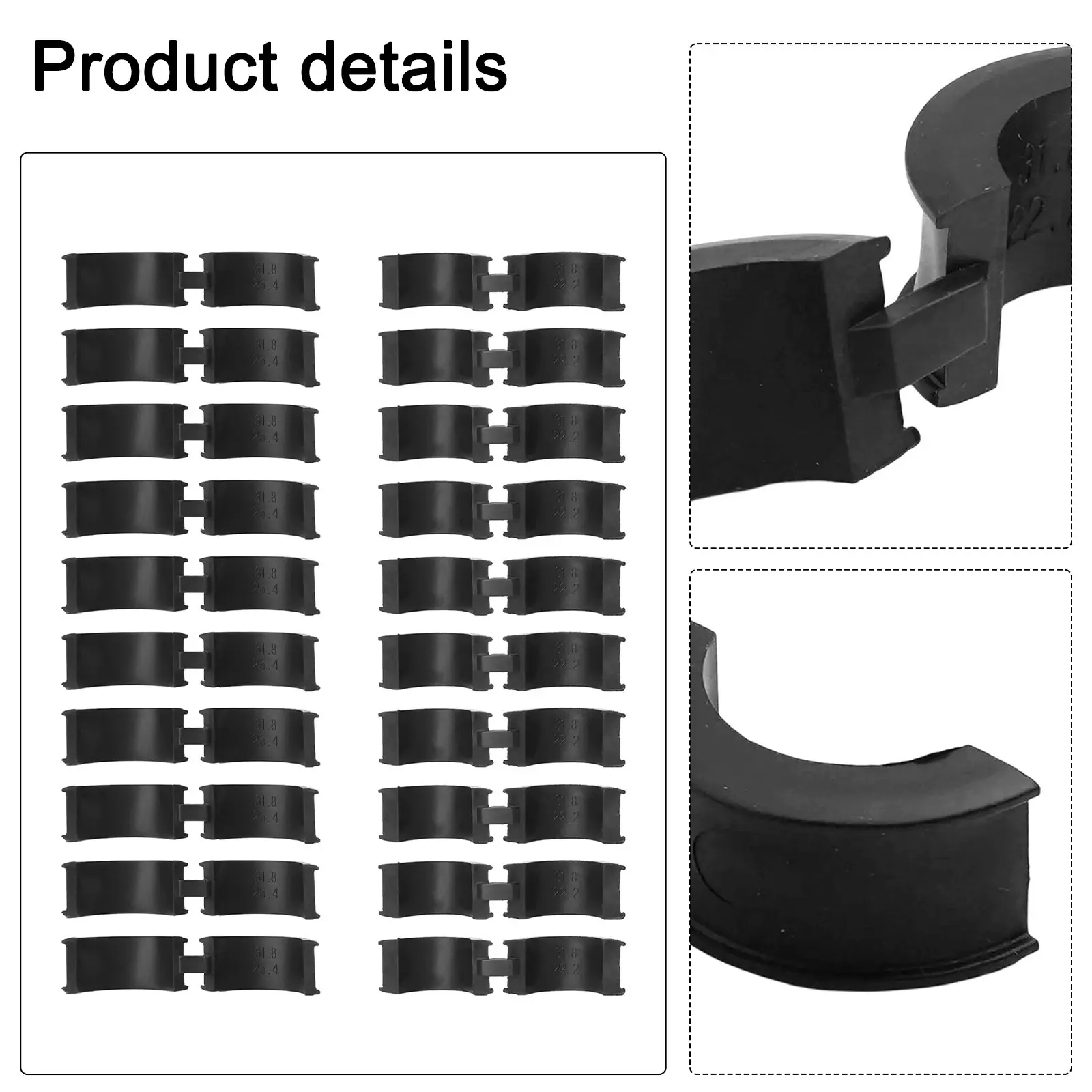 Bicycle Handlebar Grips Bicycle Accessories 20pcs Bicycle Handlebar Rubber Gasket Fits 22.2/25.4 To 31.8 Mm Bike Handlebar Rubber Spacer Cycling Accessories